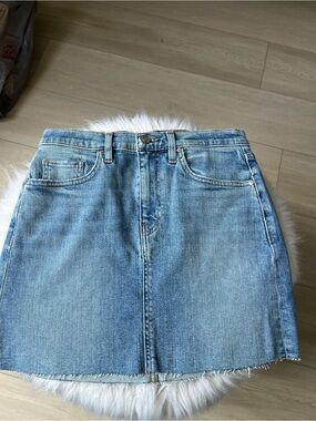 Hudson The Viper Light Wash Denim Mini Skirt